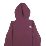 THE NORTH FACE Womens Maroon Jacket S Polyester Blend Plain Hooded Zip Outdoor