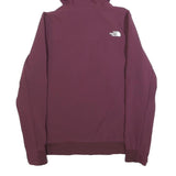 THE NORTH FACE Womens Maroon Jacket S Polyester Blend Plain Hooded Zip Outdoor