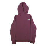 THE NORTH FACE Womens Maroon Jacket S Polyester Blend Plain Hooded Zip Outdoor