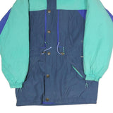 SYMPATEX Mens Blue & Teal Outdoor Jacket M Polyester Zip Colourblock