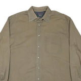 TRADER BAY Mens Beige Cotton Blend Shirt XL Casual Long Sleeve Button Up
