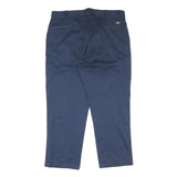 DICKIES Mens Cotton Blend Navy Blue Regular Fit Straight Leg Trousers W40 L29