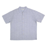 BATICK BAY Mens Blue Cotton Shirt 2XL Short Sleeve Button Front Summer Wear