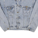 WRANGLER Mens Blue Cotton Blend Denim Jacket M Button Closure Classic Western
