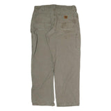CARHARTT Mens Cotton Blend Beige Regular Fit Straight Leg Trousers W34 L31