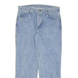 WRANGLER Mens Jeans Blue Regular Straight Denim Light W35 L31 Classic Zip