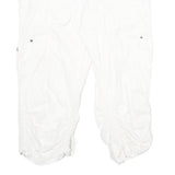 INERNATIONAL CONCEPTS Womens Cotton Blend White Regular Capri Trousers W32 L23