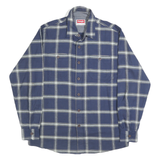 WRANGLER Mens Blue Check Shirt M Cotton Long Sleeve Button Casual Shirt