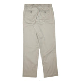 DOCKERS Mens Cotton Blend Beige Regular Fit Straight Leg Trousers W30 L31 Casual