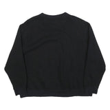 STARTER Womens Black Crew Neck L Cotton Blend Classic Logo Sweatshirt