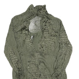 REISS Womens Green Polyester Blend Day Dress UK 12 Textured Long Sleeve Midi