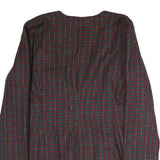 Womens Red & Green Plain Jacket L Polyester Classic Relaxed Fit Long Sleeve