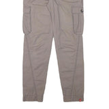 ESPRIT Womens Cotton Blend Beige Relaxed Cargo Trousers W32 L31 Casual Utility