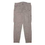 ESPRIT Womens Cotton Blend Beige Relaxed Cargo Trousers W32 L31 Casual Utility