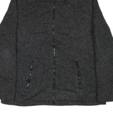 CALVIN KLEIN Womens Black & Charcoal Zip Up Jacket XL Cotton Blend Knit Casual