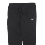 CALVIN KLEIN JEANS Womens Joggers Black L W34 L28 Cotton Blend Slim Tapered Fit