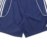 ADIDAS Mens Shorts Blue White Stripe Regular L W30 Sports Training Casual