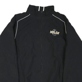 RUSSELL ATHLETIC Mens Black Milan Zip Jacket XL Polyester Blend Plain Sportswear