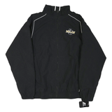 RUSSELL ATHLETIC Mens Black Milan Zip Jacket XL Polyester Blend Plain Sportswear