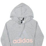 ADIDAS Girls Grey Hoodie XS Cotton Blend Casual Sweatshirt