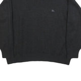 BURBERRY Womens Black Fashion Jumper Crew Neck Basic Knit UK 6 Soft Wool Blend