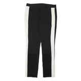 DKNY Womens Polyester Blend Slim Black & White Trousers W32 L31 Stylish Side