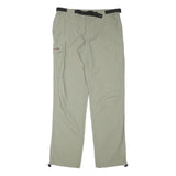 K-TEC Mens Polyester Blend Beige Regular Fit Straight Leg Trousers W31 L32