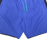 NIKE Mens Shorts Blue & Black Casual XL W34 Lightweight Polyester Drawstring