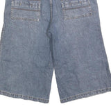 Mens Blue Casual Denim Style Cotton Blend Shorts M W32 Loose Fit