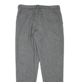 ARMANI JEANS Womens Grey Wool Blend Slim Tapered Trousers W31 L29 Elegant Office