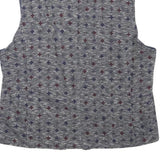 CLUB OF GENTS Mens Grey Blue Patterned Waistcoat XXS Polyester Blend Button