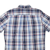 TOMMY HILFIGER Mens Blue & White Check Shirt L Button-Down Cotton Casual Summer