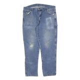 DICKIES Mens Jeans Blue Relaxed Straight Denim Medium Wash W38 L30 Workwear Zip