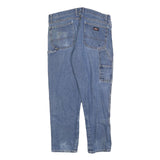 DICKIES Mens Jeans Blue Relaxed Straight Denim Medium Wash W38 L30 Workwear Zip