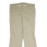DICKIES Womens Beige Cotton Blend Regular Straight Trousers W35 L30 Workwear