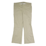 DICKIES Womens Beige Cotton Blend Regular Straight Trousers W35 L30 Workwear