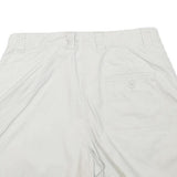 BASIC EDITION Womens White Casual Cotton Blend Shorts L W29 Summer Relaxed Fit