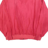 CARLO COLUCCI Mens Red Silk Bomber XL Woven Plain Zip Jacket Elegant Retro