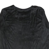 JUICY COUTURE Womens Black Crystal Logo Crew Neck M Plush Sweatshirt