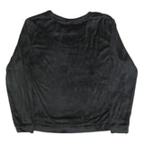JUICY COUTURE Womens Black Crystal Logo Crew Neck M Plush Sweatshirt