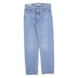 LEVI'S Womens Regular Fit Blue Denim Straight Leg Jeans W25 L28 Classic Cotton