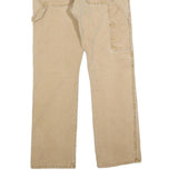 DICKIES Mens Cotton Blend Beige Regular Fit Straight Leg Trousers W32 L32