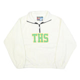 SIERRA PACIFIC Mens White Jumper Plain Crew Neck Basic Knit M Pullover Soft