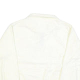 SIERRA PACIFIC Mens White Jumper Plain Crew Neck Basic Knit M Pullover Soft