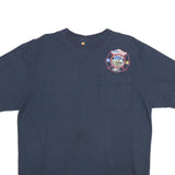 CARHARTT Mens Navy Blue Williams Fire Graphic T-Shirt M Short Sleeve Crew Neck