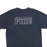 CARHARTT Mens Navy Blue Williams Fire Graphic T-Shirt M Short Sleeve Crew Neck