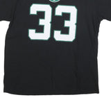 FANATICS Mens Black New York Jets 33 Adams Graphic T-Shirt XL Short Sleeve Crew
