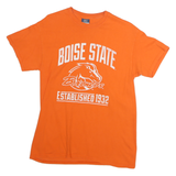 MV SPORT Mens Orange Boise State Broncos Graphic T-Shirt M Short Sleeve Crew