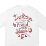 CHAMPION Mens White Indiana Hoosiers Graphic T-Shirt M Short Sleeve Crew Neck