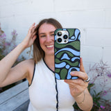 Black Curve and Flow iPhone 13 Mini Case